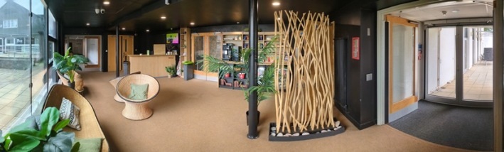 Reception and entrances for Studio 3